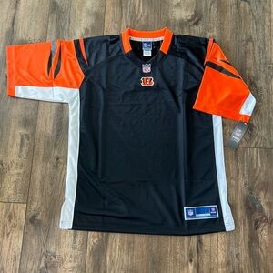 NWT NFL Pro Line Cincinnati Bengals Jersey Mens  Large Football Black Orange